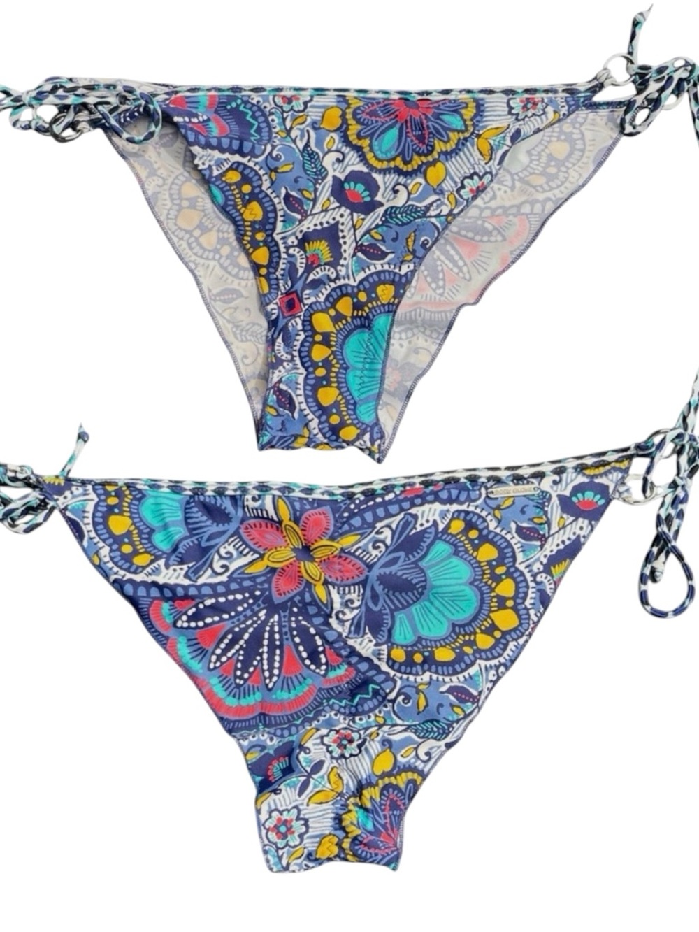 Body Glove Colorful Floral Brasilia Tie Side Cheeky Bikini Bottom (M)